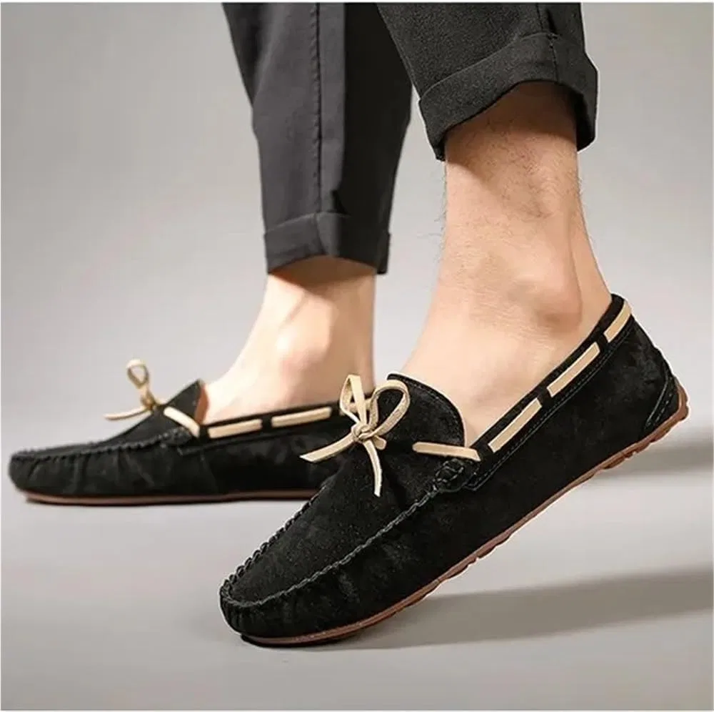 Мокасины мужские, Suede, Loafers, Black DHFIRUFSHLO — фото 2