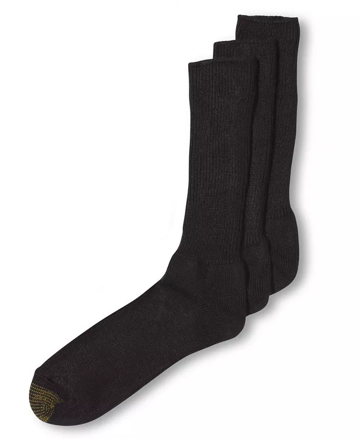

Мужские махровые носки Dress Fluffie, 3 пары в наборе Gold Toe, черный