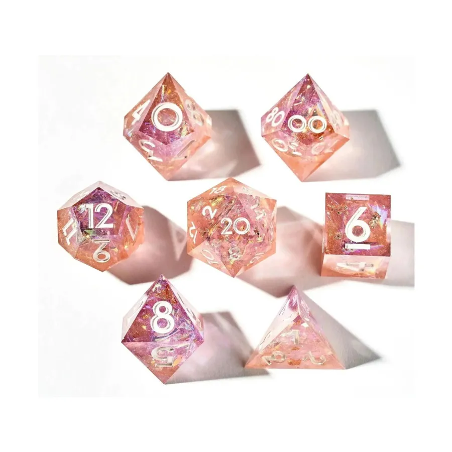 

Поликомплект - шифоновые лепестки (7), Resin Polyhedral Sets (Dispel Dice)