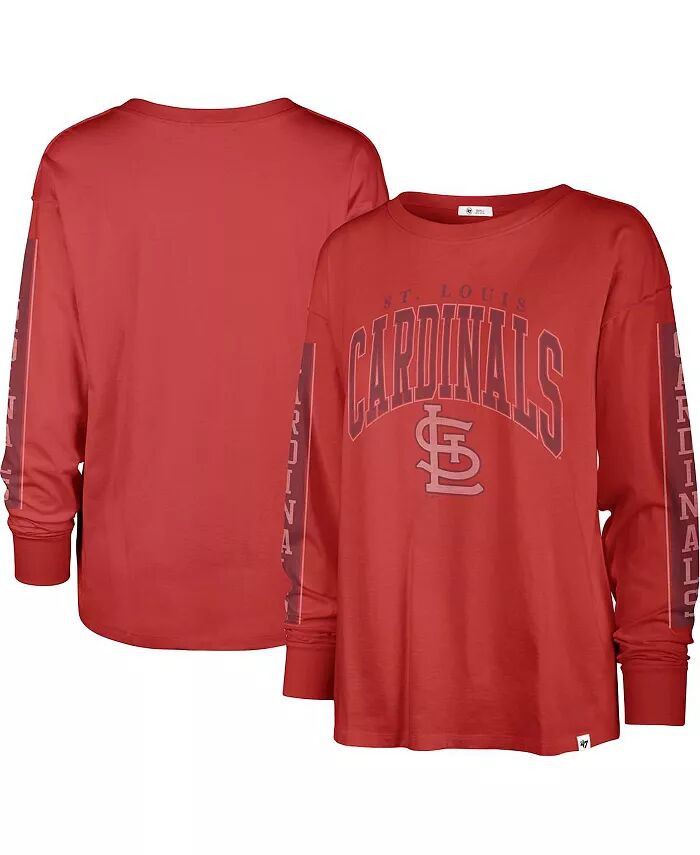 

Женская красная футболка St. Louis Cardinals Statement с длинным рукавом '47 Brand