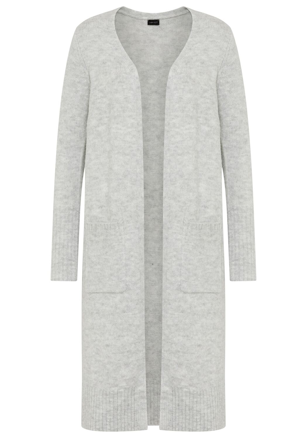 

LAURA SCOTT Вязаный кардиган светло-серого цвета