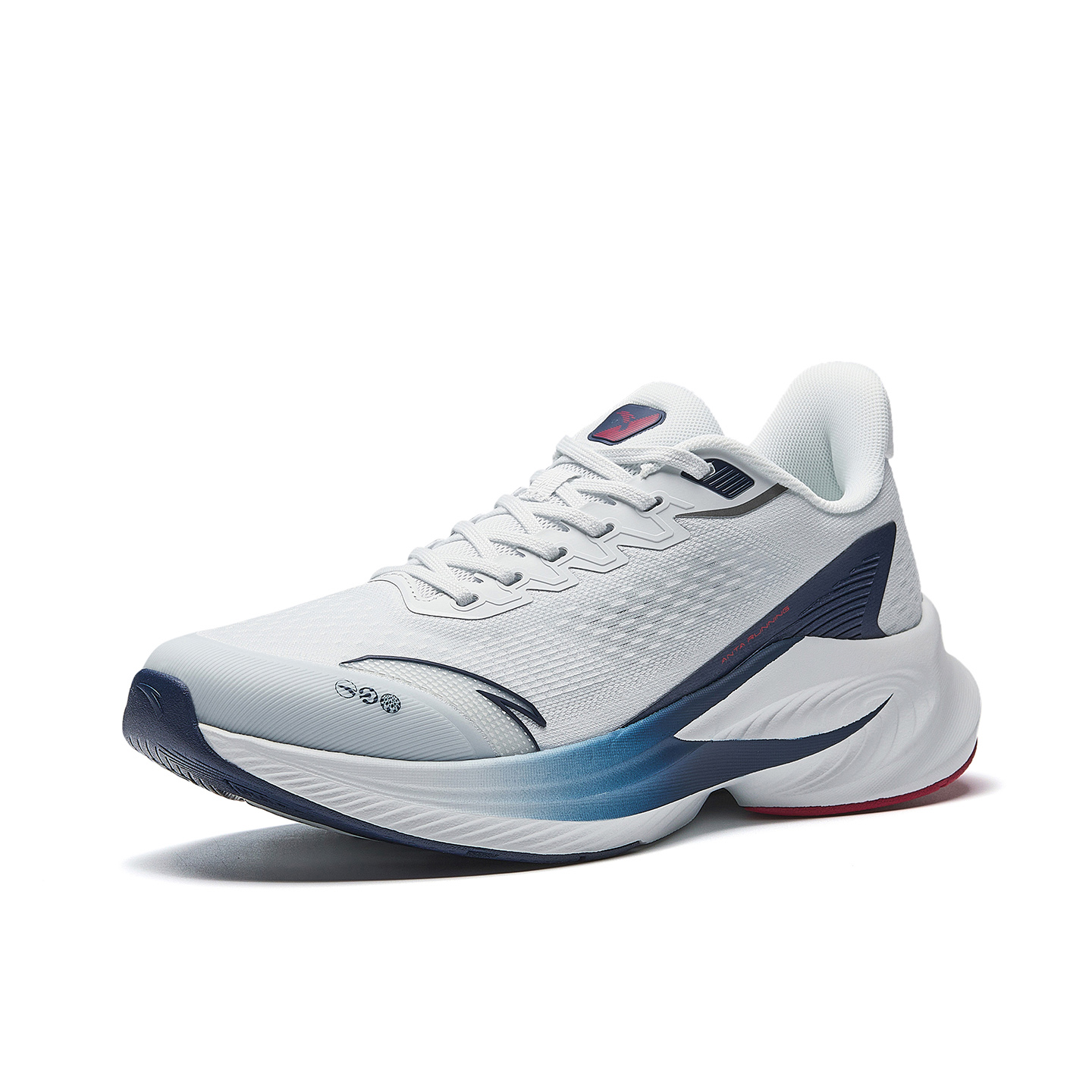 ANTA Амортизирующие износостойкие низкие кеды для бега мужские Grass White Gray Night Blue - Grass White Gray/Night Blue-1, цвет Grass White Gray/Night Blue-1 — фото 2