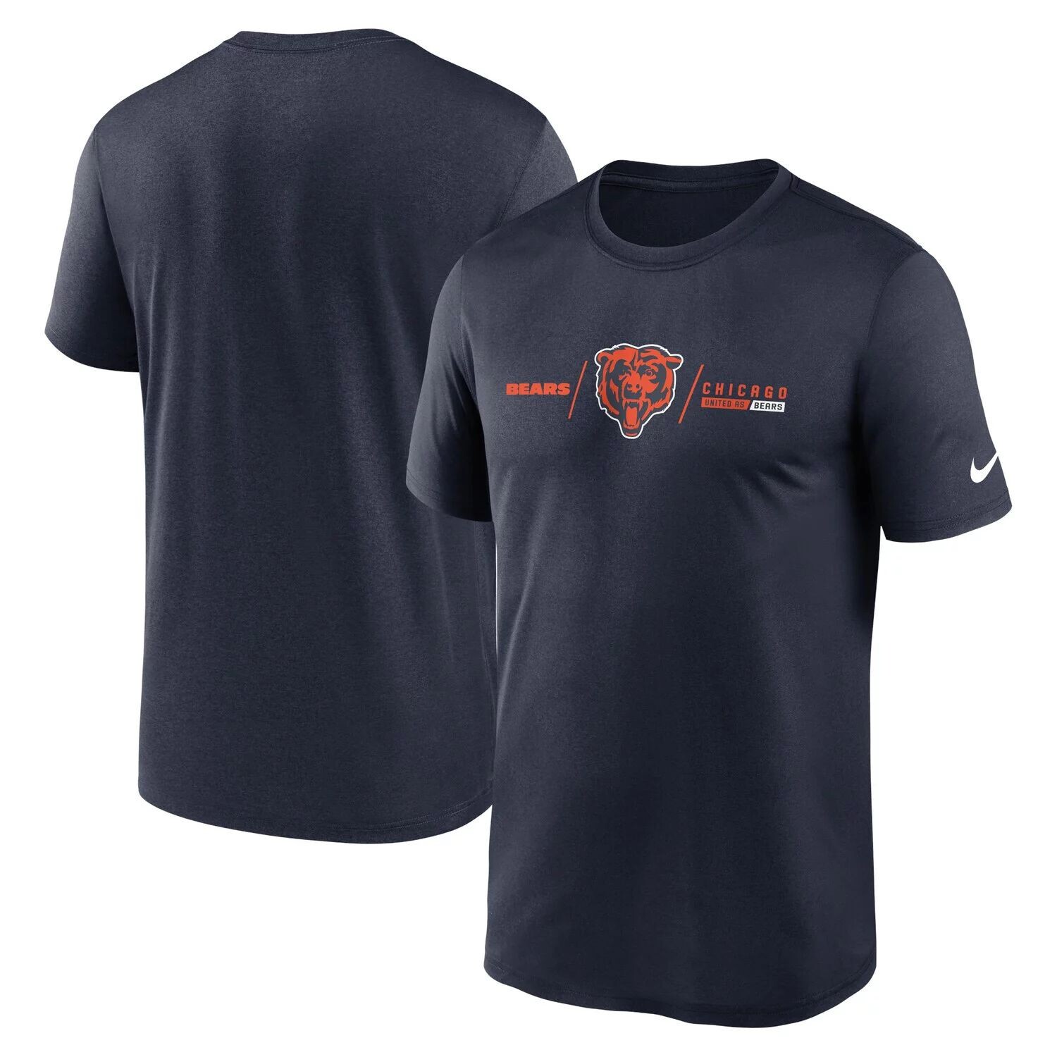 

Мужская темно-синяя футболка Chicago Bears Horizontal Lockup Legend Performance Nike, Синий, Мужская темно-синяя футболка Chicago Bears Horizontal Lockup Legend Performance Nike