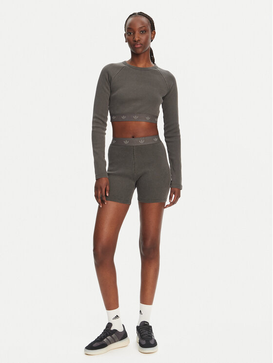 Облегающая блузка Ribbed JD0014 Adidas, черный — фото 2