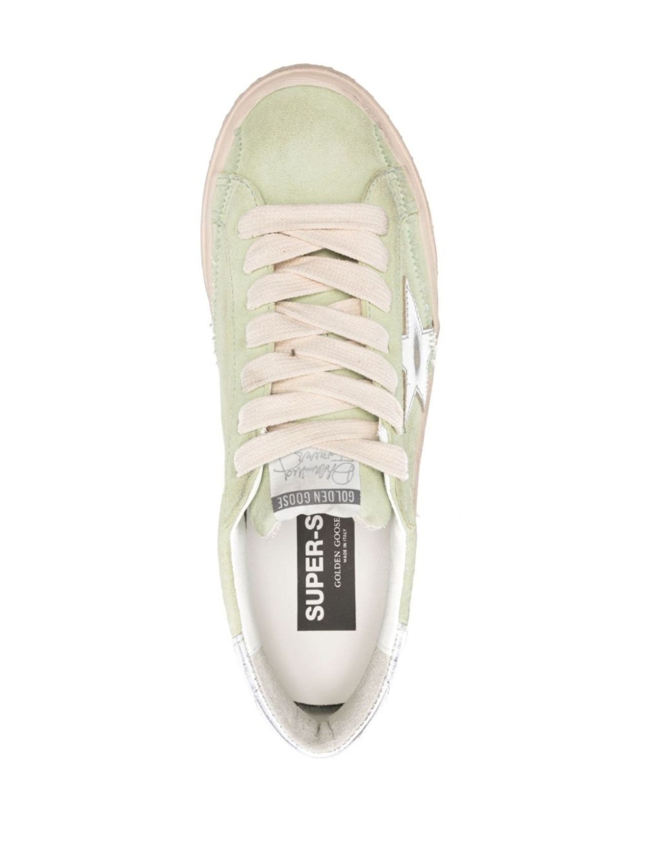 Golden Goose кеды Super-Star, зеленый — фото 4