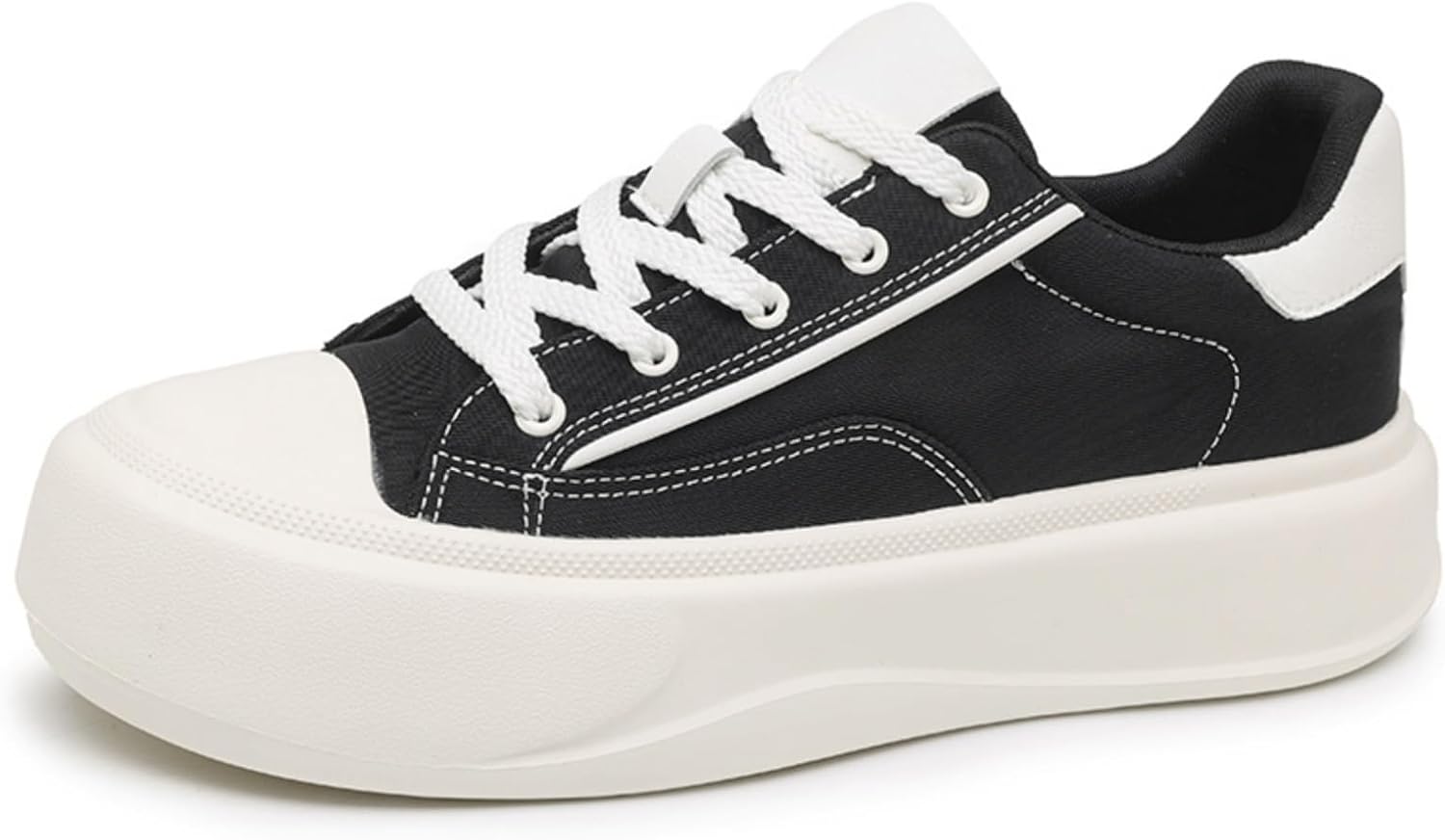 

Мужские модные кроссовки на низкой подошве из кожи с шнуровкой, ретро, противоскользящие, для тренировок, спорта, скейтборда, тенниса, ходьбы и вождения Netehadi, черный