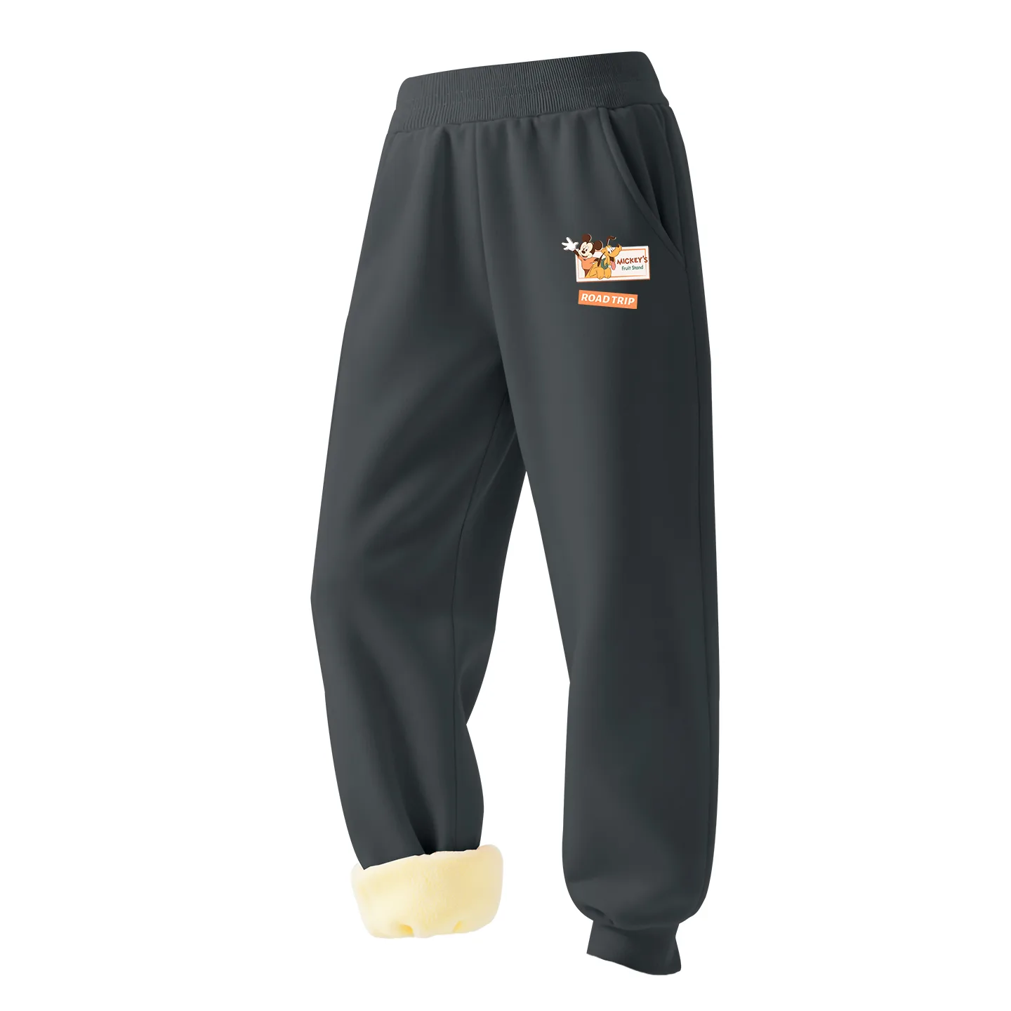 Детские вязаные спортивные штаны Disney, [Thickened Lamb's Wool]Di Happy Standard K Graphite Gray