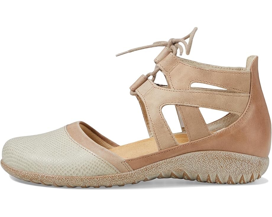 Туфли на плоской подошве Naot Kata, цвет Beige Lizard Leather/Khaki Beige Leather/Arizona Tan Leather — фото 4