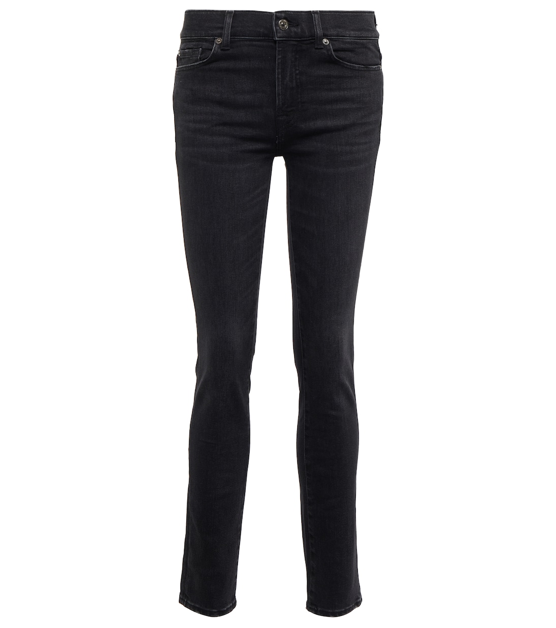 

Узкие джинсы Roxanne средней посадки 7 For All Mankind, Black Swan