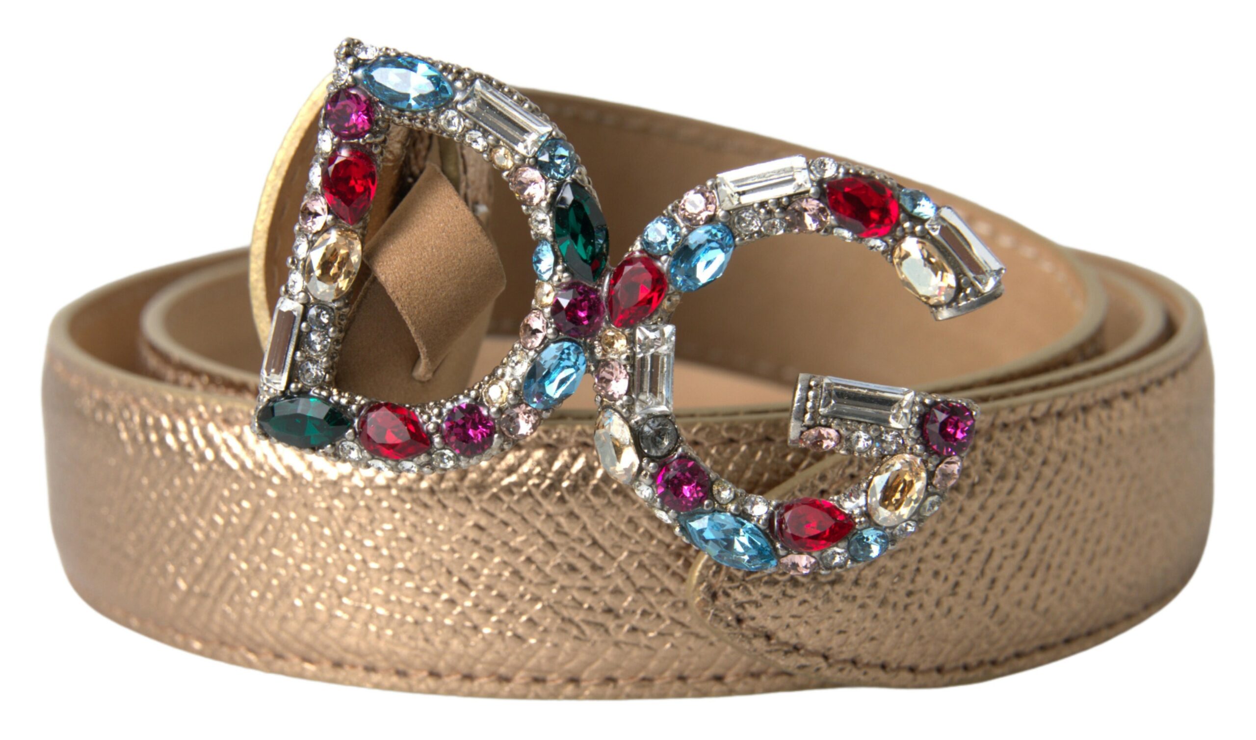

Ремень из золотой кожи, украшенный кристаллами Dolce & Gabbana, золото