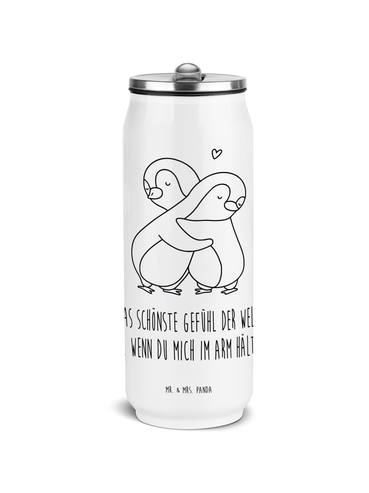 

Mr. & Mrs. Panda Бутылка для напитков с изображением белых пингвинов, обнимающих друг друга, и надписью