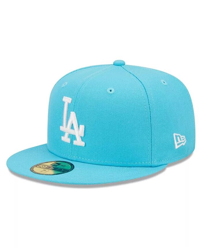 

Мужская синяя приталенная шляпа с логотипом Los Angeles Dodgers Vice Highlighter 59FIFTY New Era, синий