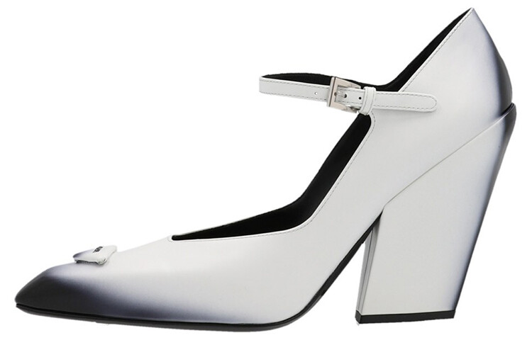 Туфли женские Prada, бело-черный