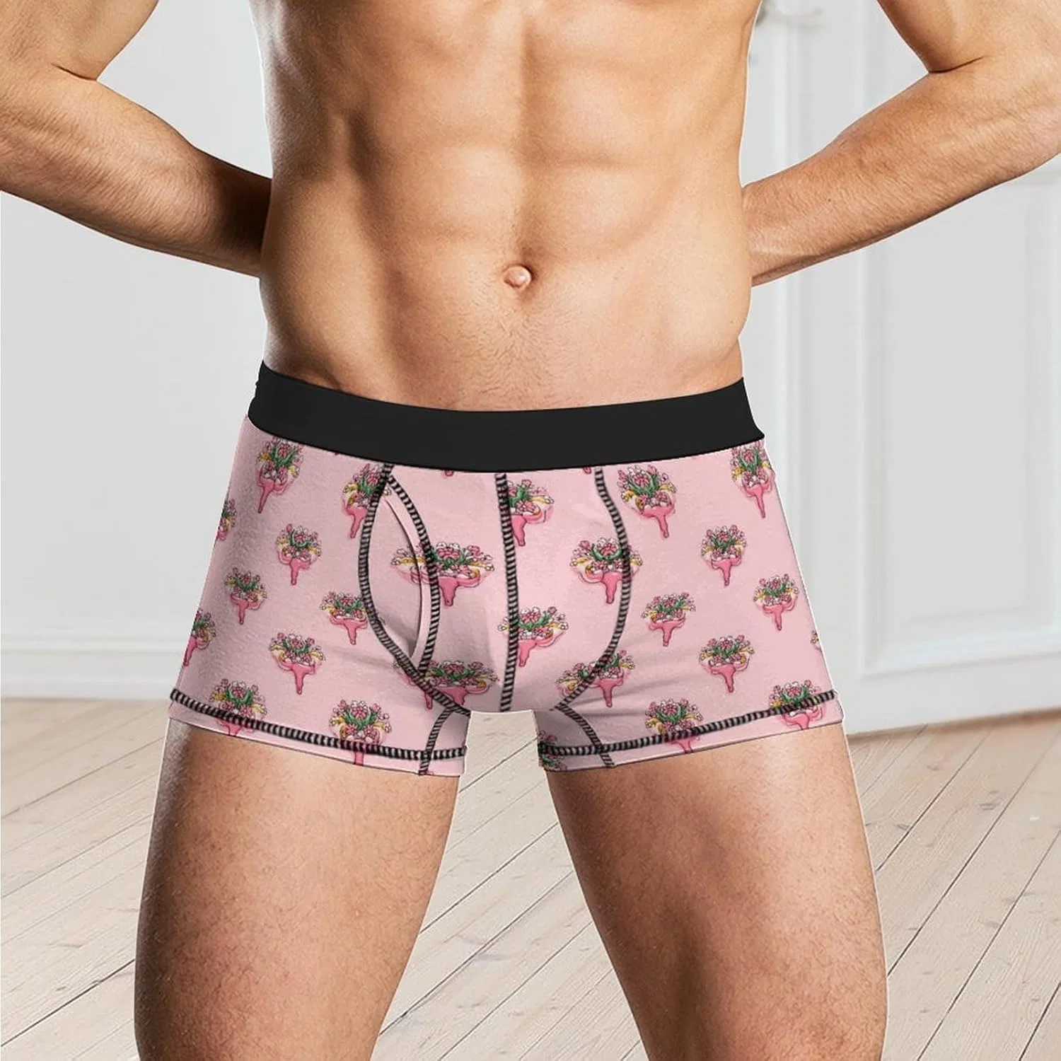 Боксеры с принтом, Uterus Flowers, Style — фото 2