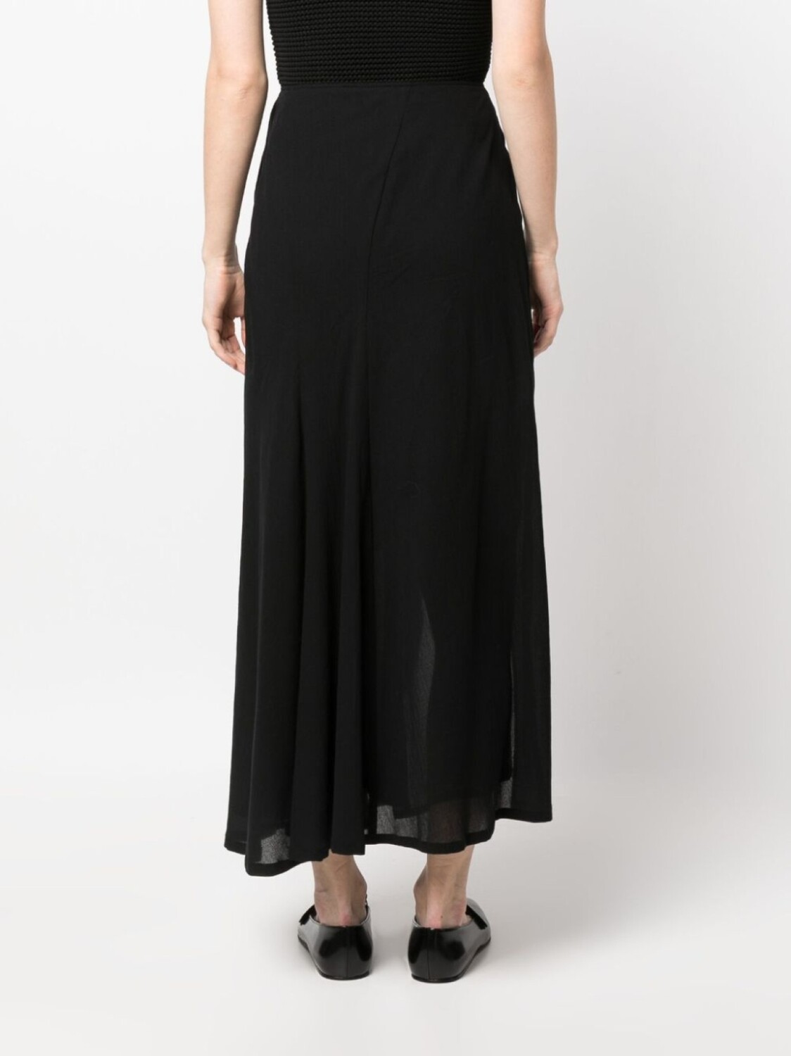 Yohji Yamamoto юбка миди асимметричного кроя, черный — фото 3