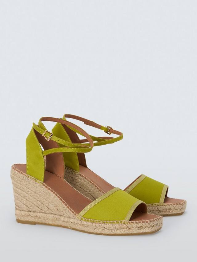 Kapri Dressy Cross Strap Wedge Heel Espadrille сандалии John Lewis, Chartreuse — фото 3