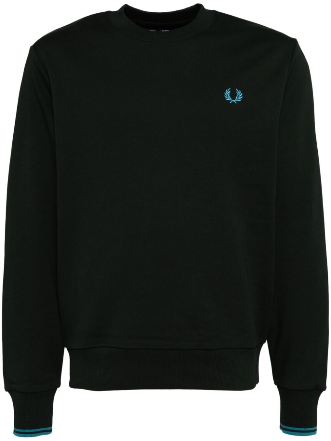 

Fred Perry хлопковая толстовка с вышитым логотипом, зеленый