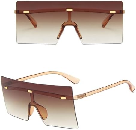 

Солнцезащитные очки без оправы большого размера 2027 года для женщин и мужчин, с градиентными линзами, плоской верхней оправой и цельной безрамочной конструкцией MTZJH, C7