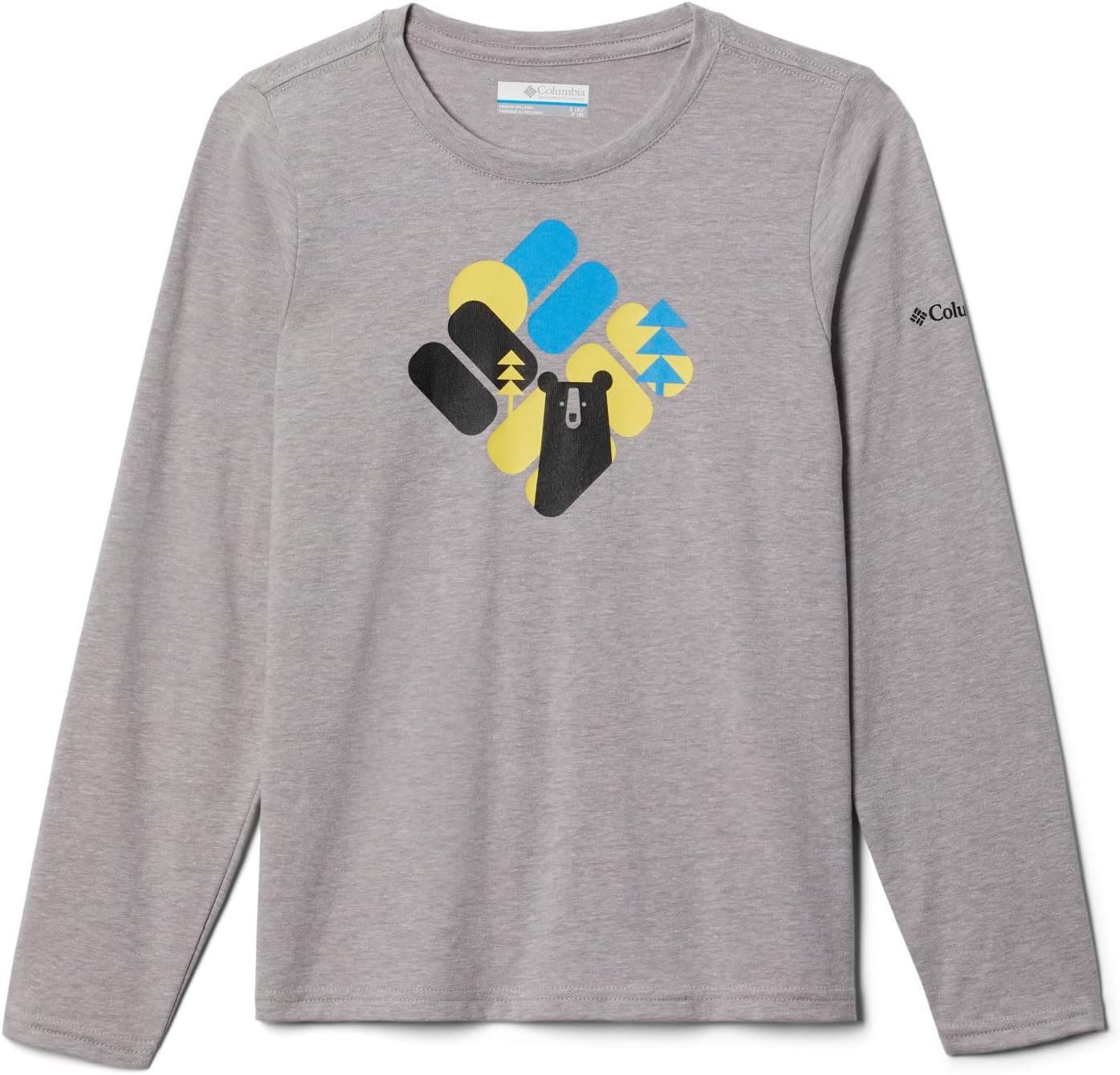 

Футболка Columbia Boys Dobson Pass с длинным рукавом и принтом, Columbia Grey Heather/Bearly Hidden, Серый, Футболка Columbia Boys Dobson Pass с длинным рукавом и принтом, Columbia Grey Heather/Bearly Hidden