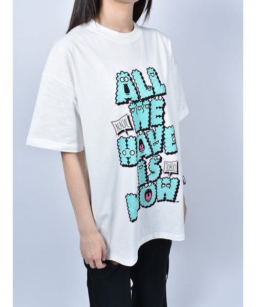 

Import & Select Футболка с коротким рукавом, принт "Алфавит монстров", BIGTEE, белый