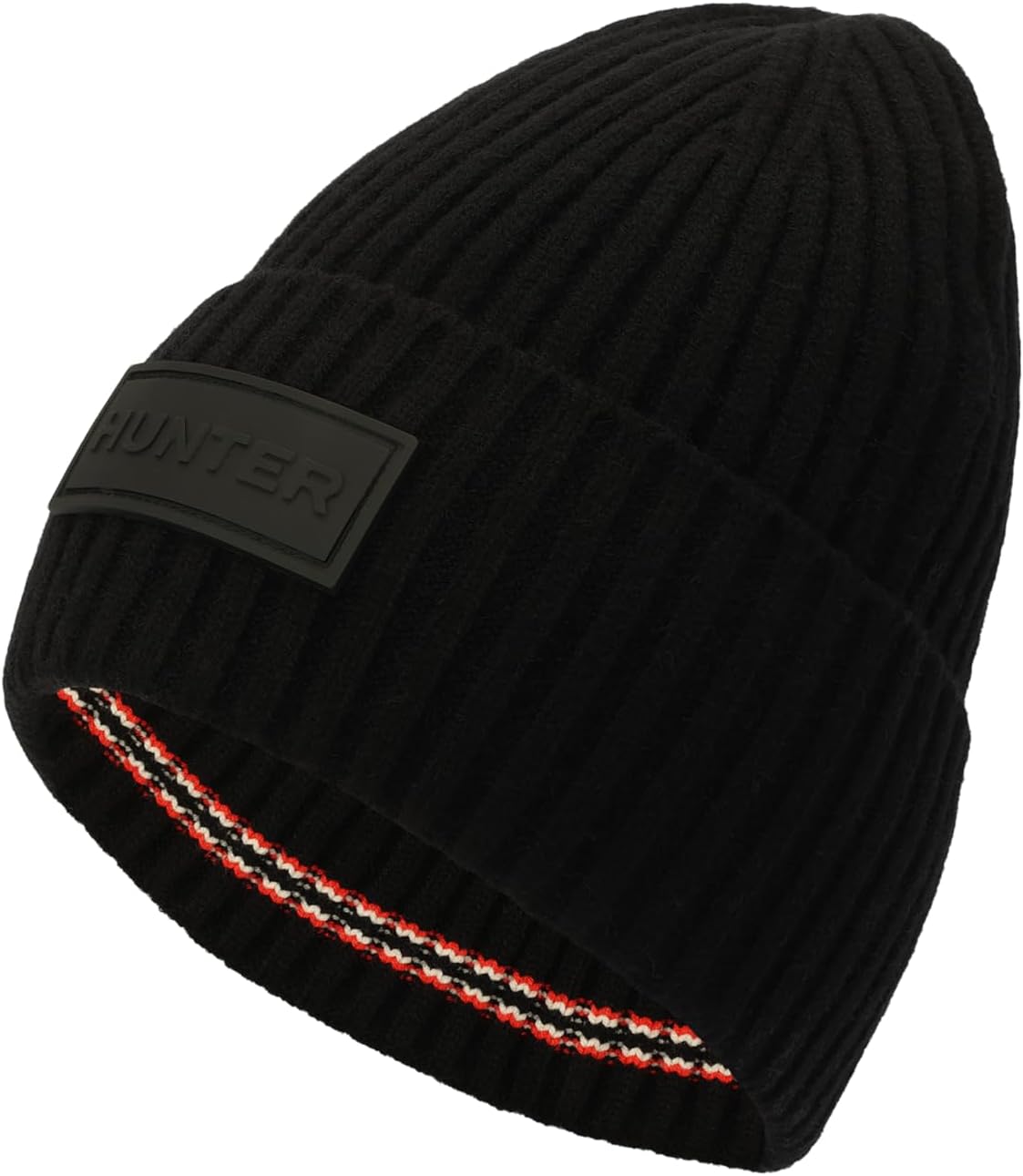 

Женская шапка-бини Hunter Play с тональным логотипом и манжетой, удобный и теплый аксессуар, Black