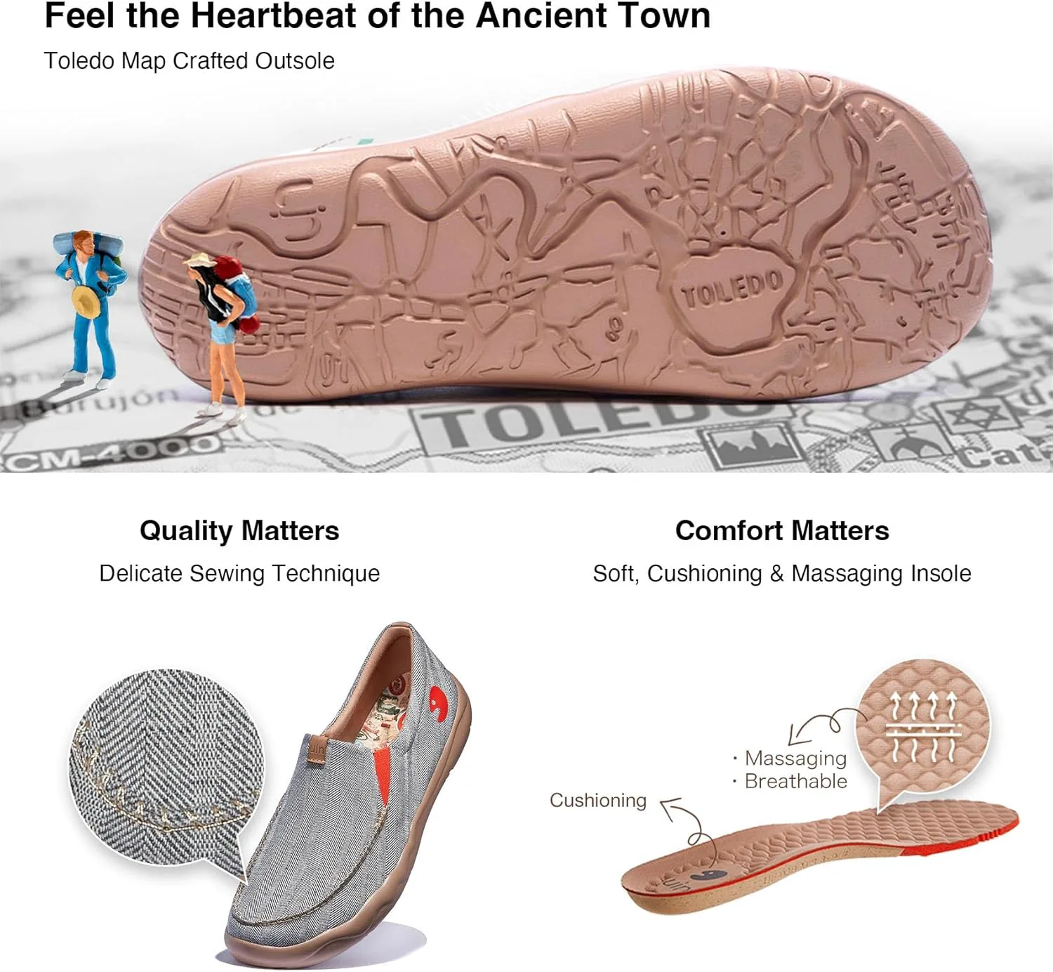 

Мужские художественные туристические туфли UIN, слипоны, повседневные раскрашенные лоферы, легкие и удобные модные кроссовки Nerja, светло-серый