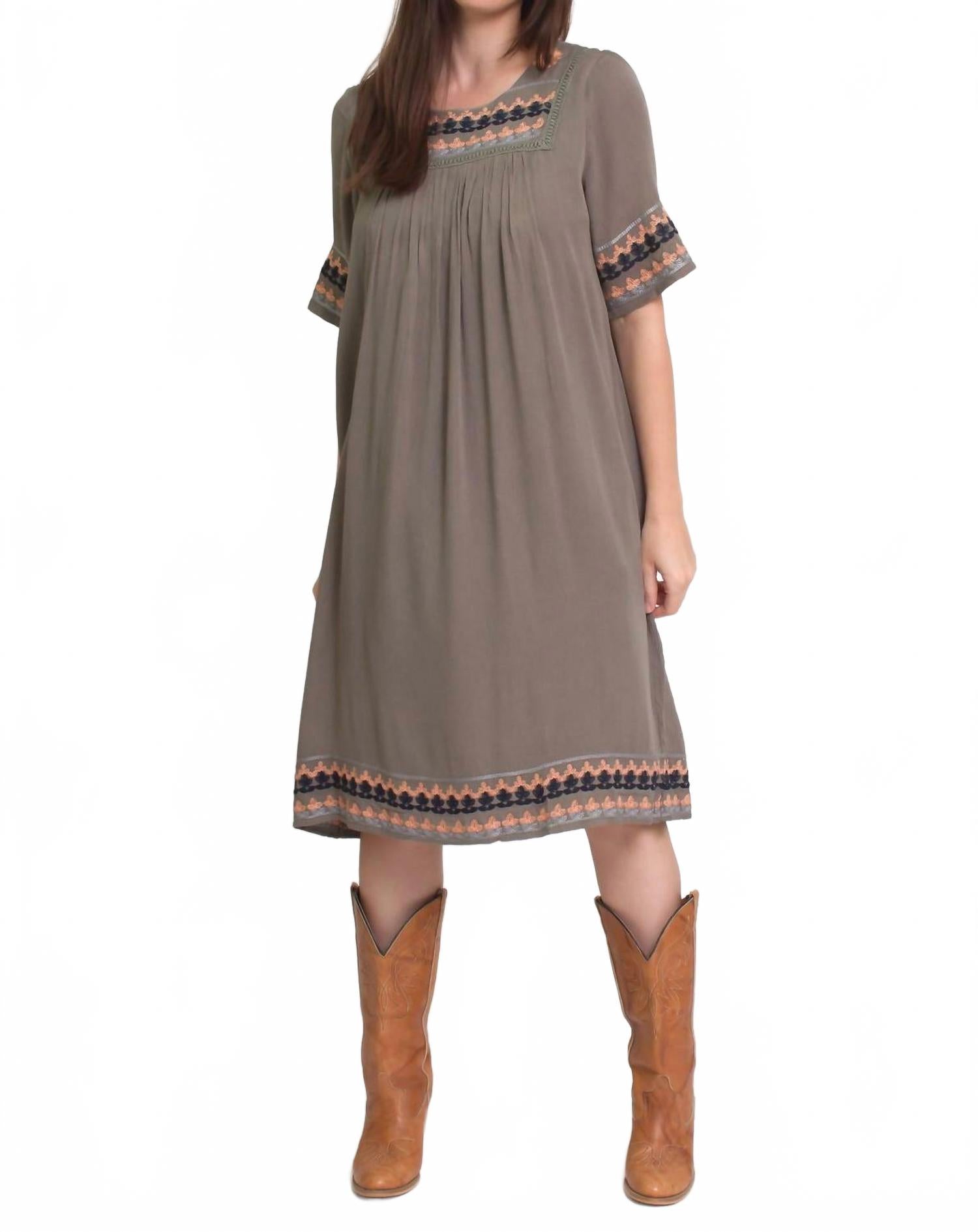 

Сонора Миди платье в оливковом цвете Tea N Rose