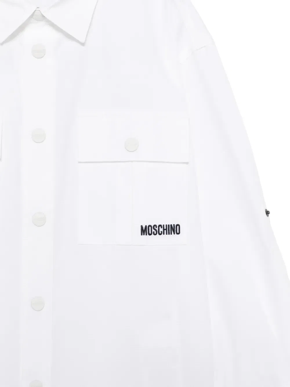 Рубашка с нагрудным карманом Moschino Kids, белый — фото 3