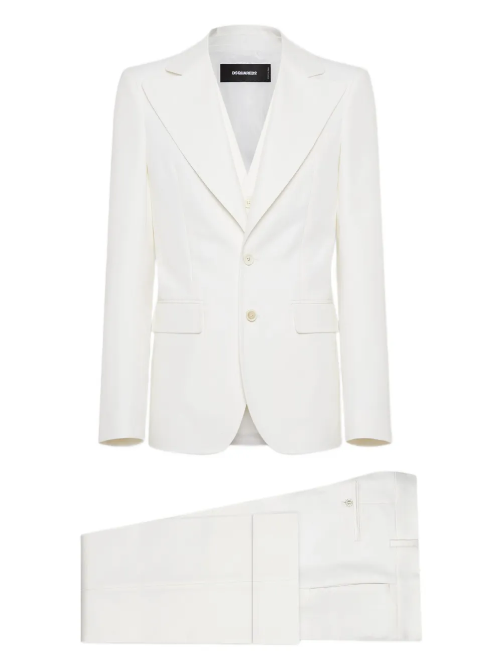

Костюм 70s с однобортным пиджаком DSQUARED2, белый
