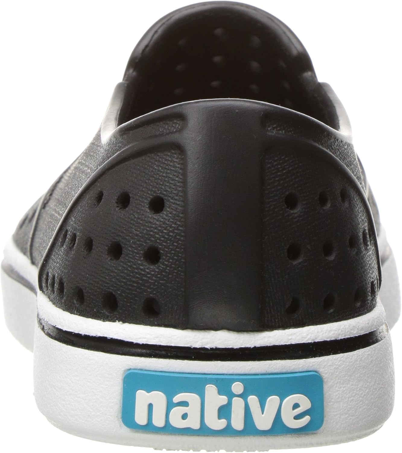 Кроссовки без шнурков Native Shoes Miles для детей, унисекс, белый/черный — фото 3