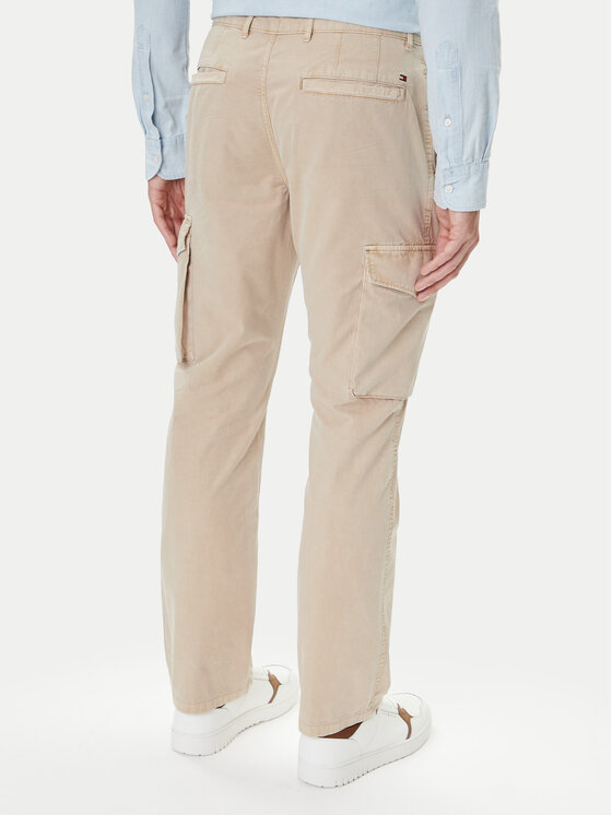 Брюки из ткани straight fit Denton MW0MW39695 Tommy Hilfiger, бежевый — фото 3