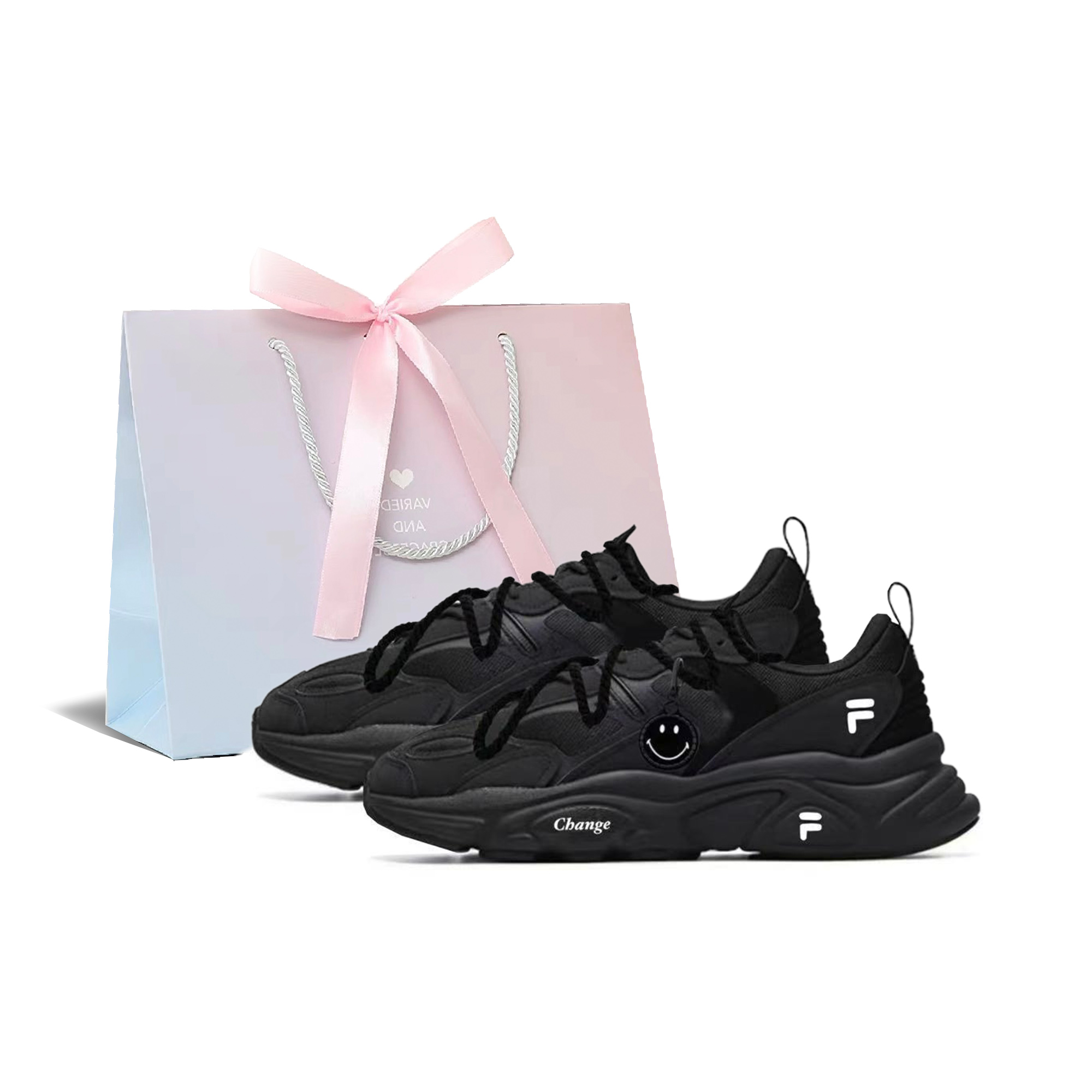 

Мужские повседневные кроссовки Mars 2 низкие с амортизацией, дышащие, увеличивающие рост FILA, черный