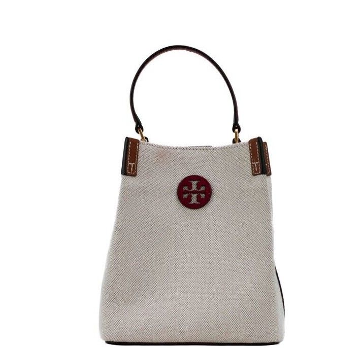 

Сумка-ведро через плечо Blake Small Natural Tory Red Canvas Tory Burch