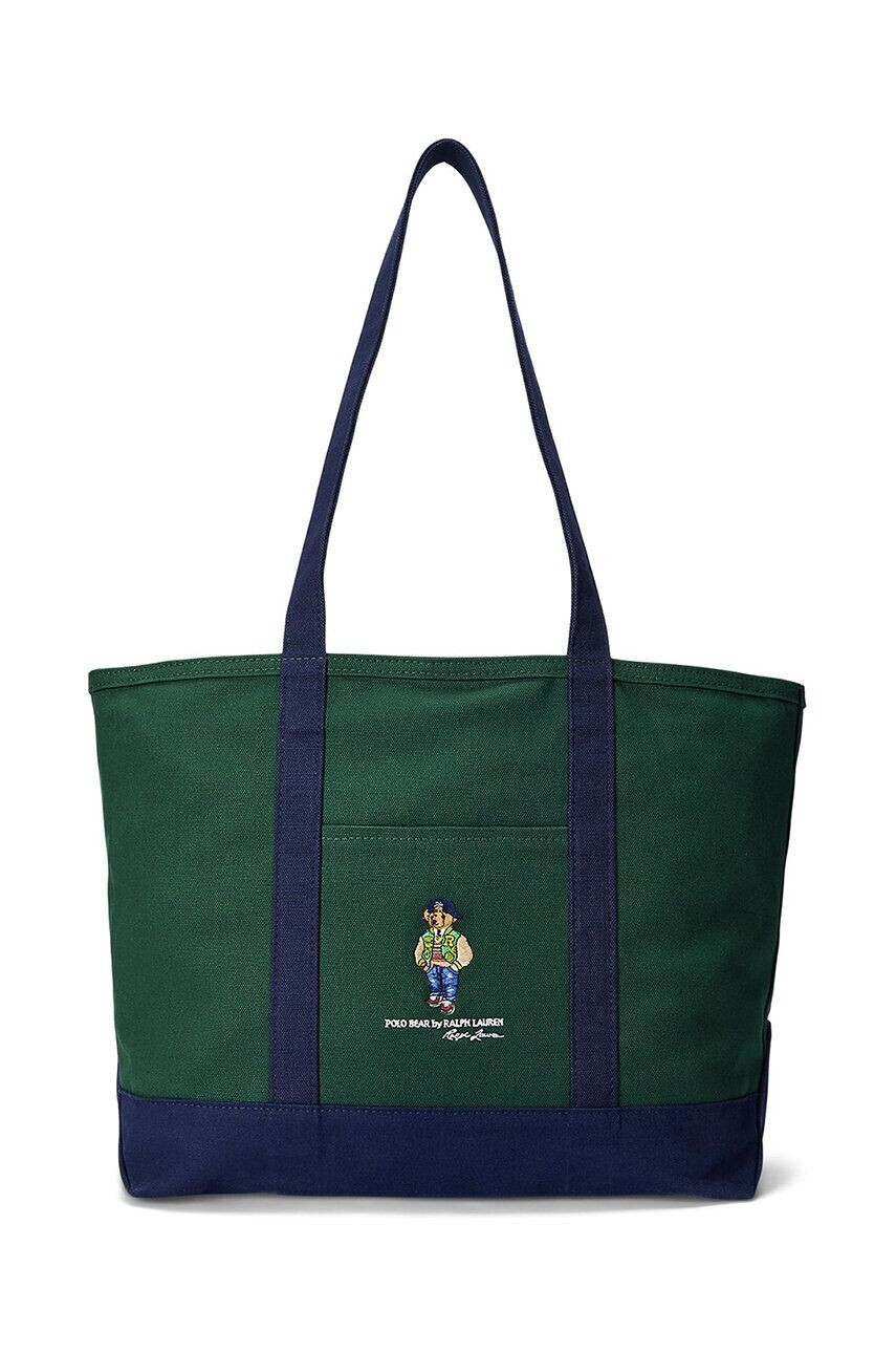 

Хлопковая сумка Polo Ralph Lauren, зеленый
