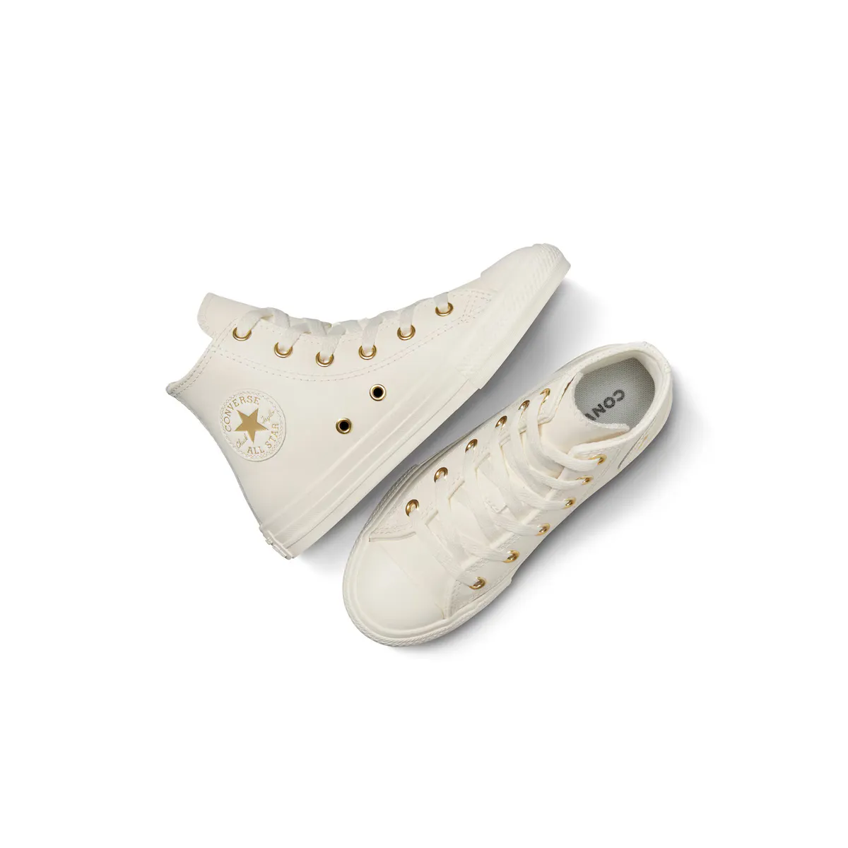 Converse Chuck Taylor All Star Gold Luxe Детские повседневные кеды, белый — фото 2
