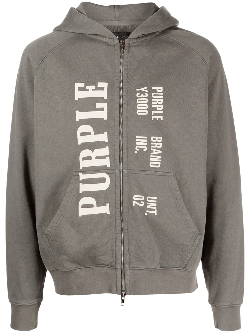 

Худи History на молнии Purple Brand, серый