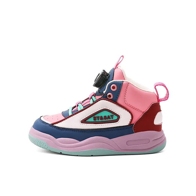Детские кроссовки Mid Top из искусственной кожи с амортизацией ST&SAT, Extraordinary Pink/Purple