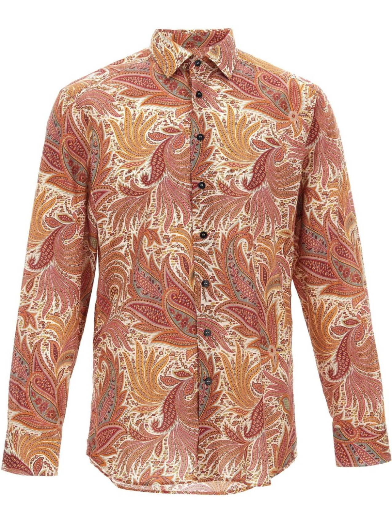 

ETRO рубашка Paisley, коричневый
