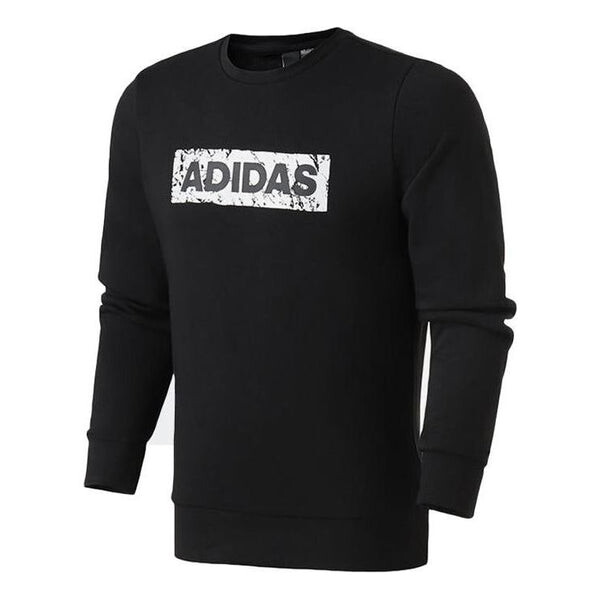 

Толстовка Men's adidas Printing Alphabet Round Neck Pullover Long Sleeves Black, черный