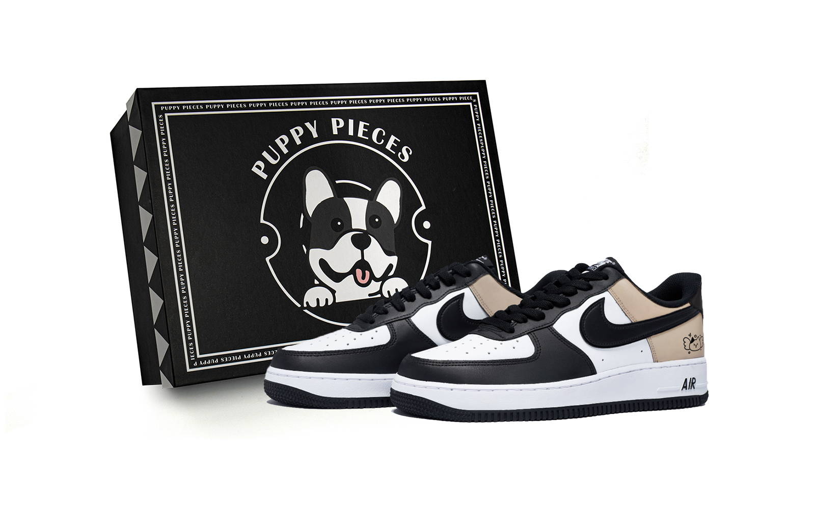 

Nike Фрагмент Air Force 1 Puppy, специальные низкие кроссовки для скейтборда, мужские, белые, коричневые