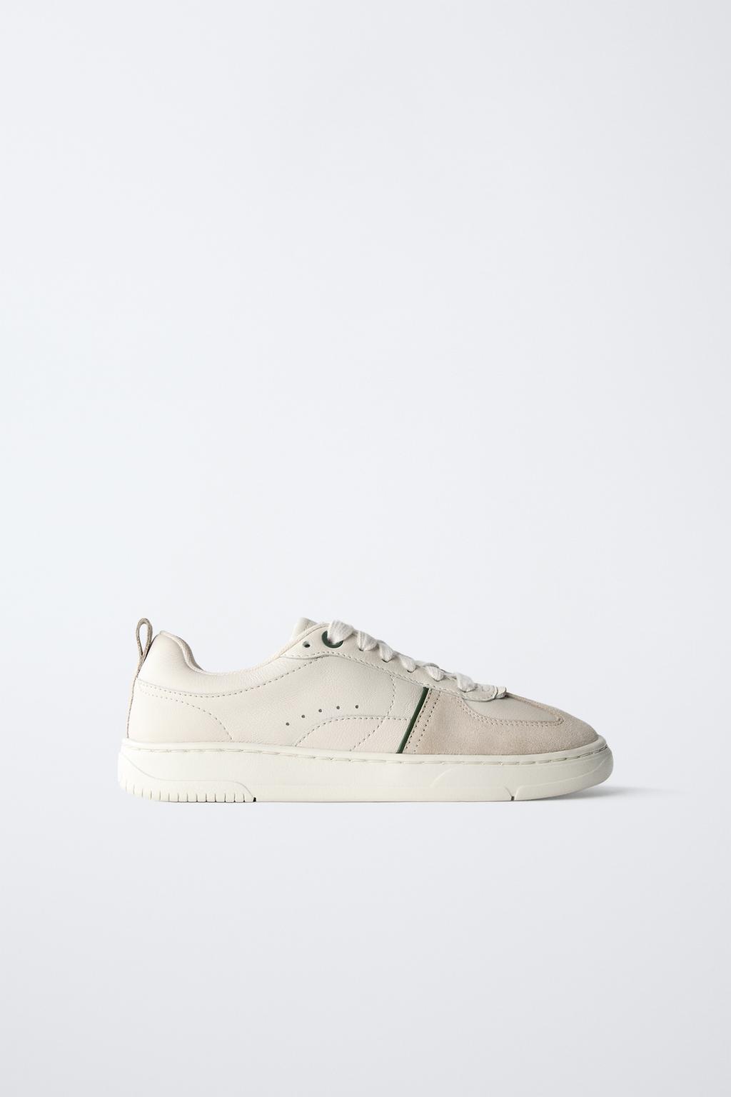 

Кожаные кроссовки ZARA, белый