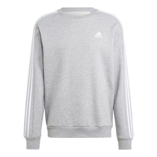 

Рубашка Essentials флисовая толстовка с тремя полосками Adidas, серый