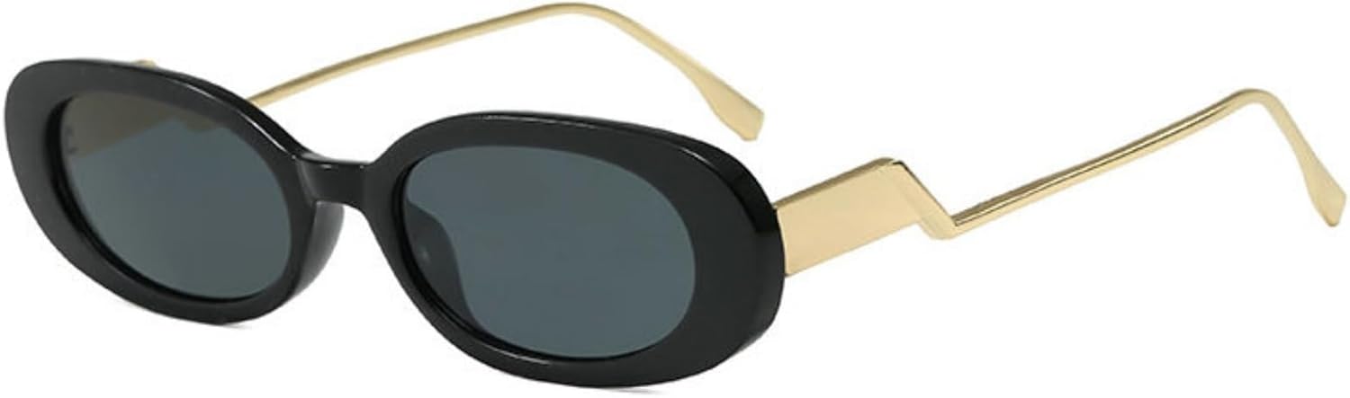 

Солнцезащитные очки Willochra в маленькой овальной оправе для женщин, в стиле панк Y2K, черные, для мужчин, модные, роскошные, винтажные, с защитой от УФ-излучения UV400, C1