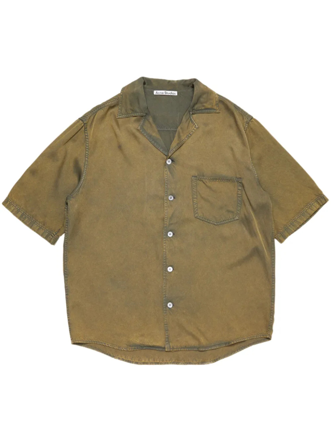 

Рубашка с эффектом потертости Acne Studios, зеленый