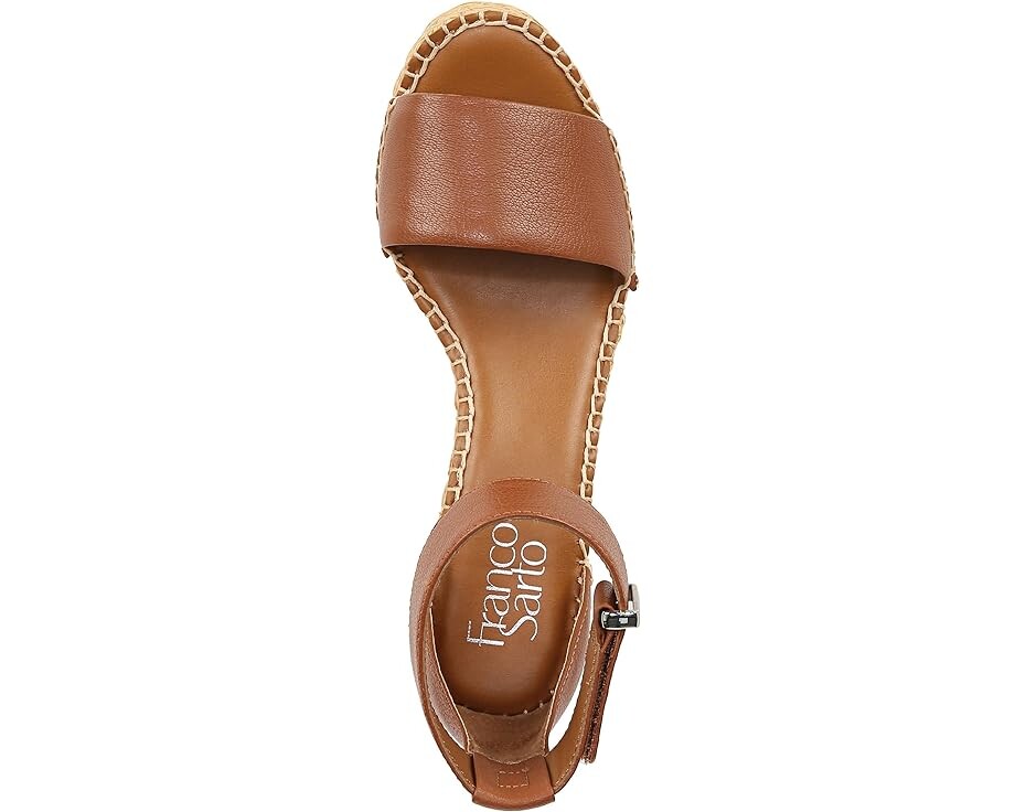 Туфли Franco Sarto Clemens Raffia Espadrille Wedge Heel Sandals, коричневый — фото 2