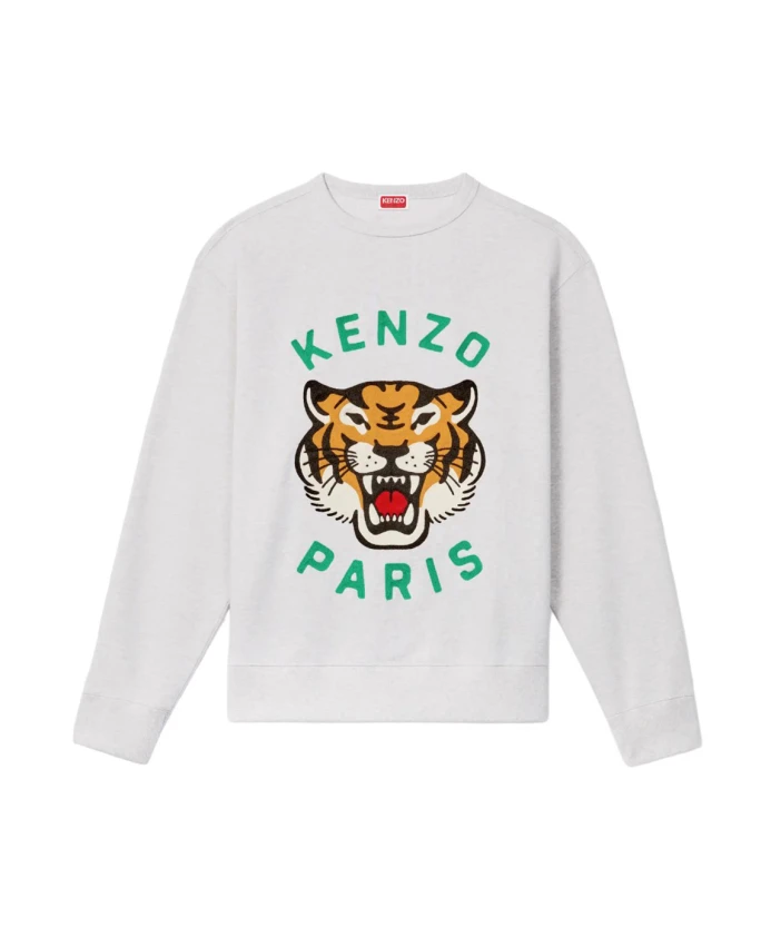 

Толстовка Lucky Tiger с вышивкой Kenzo, серый
