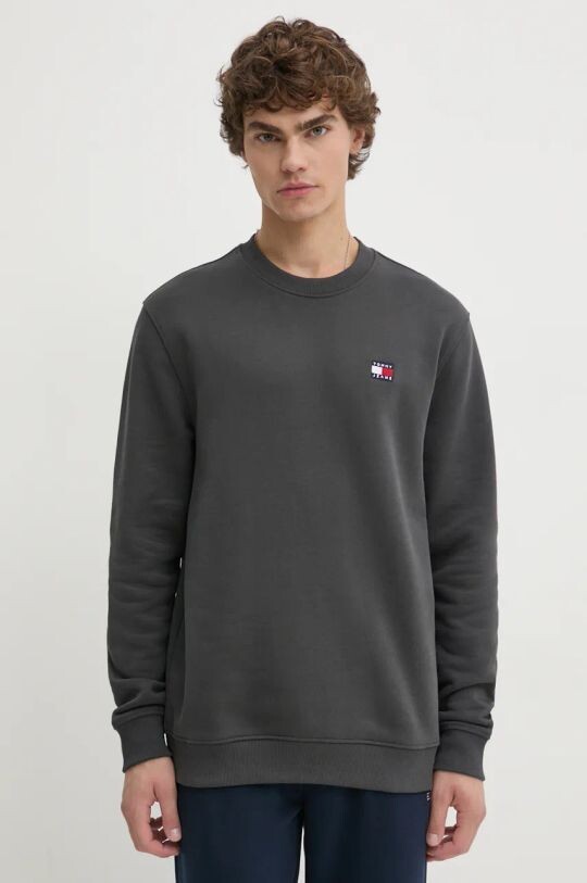 

Хлопковая толстовка Tommy Jeans, серый