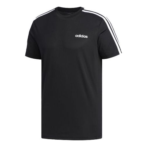 

Футболка stripe logo alphabet short sleeve black Adidas, черный