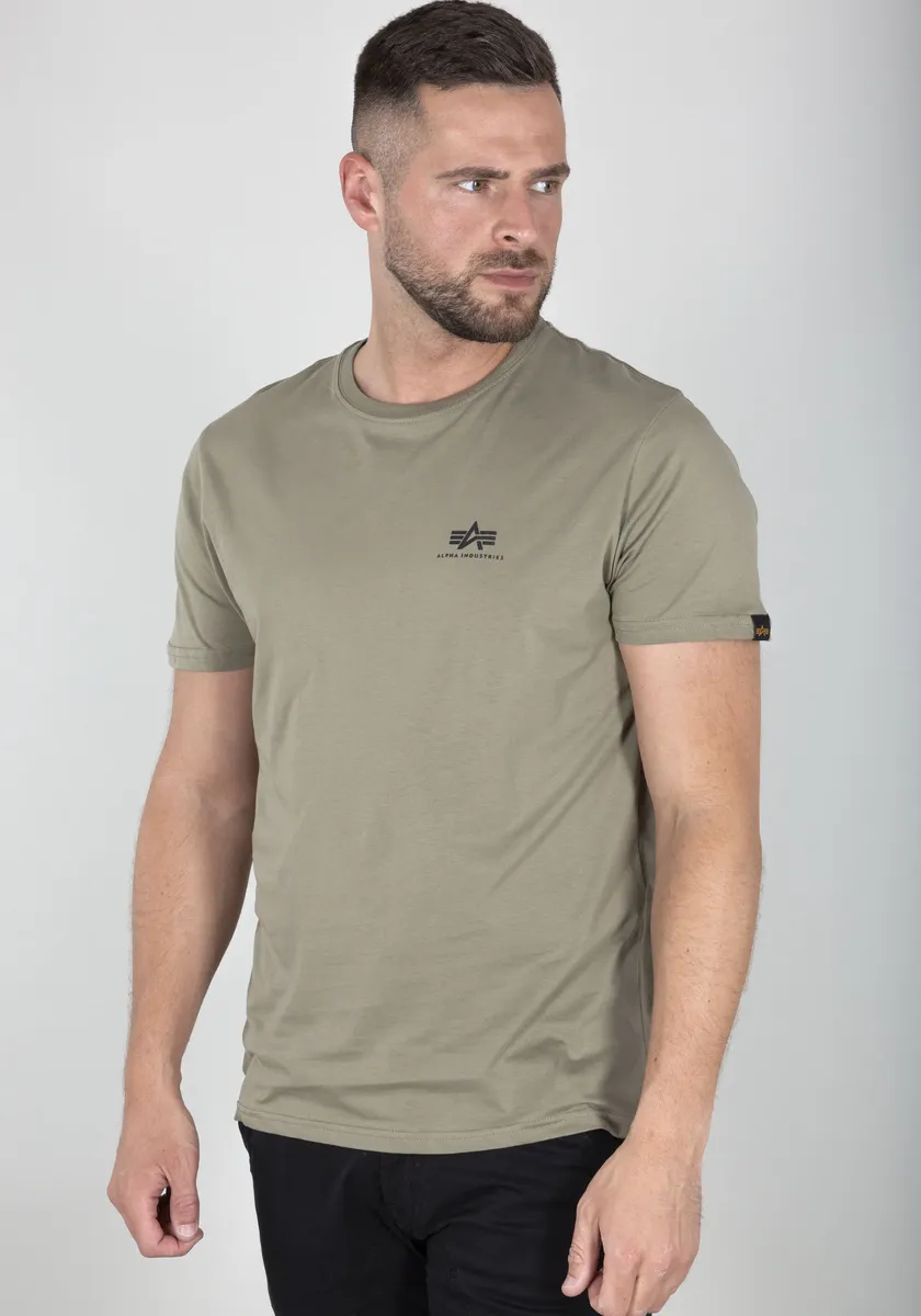 

Рубашка с круглым вырезом Alpha Industries "BASIC T SMALL LOGO", оливковый
