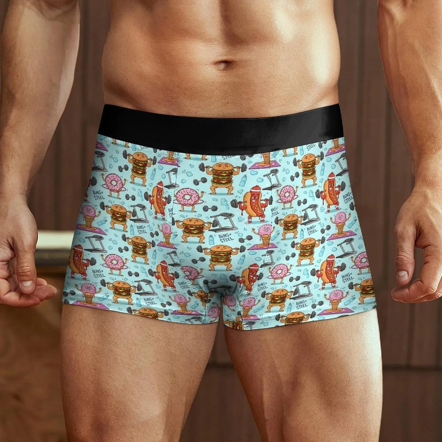 Боксеры, овощной принт, Boxer Briefs, Naughty Food Gym — фото 2